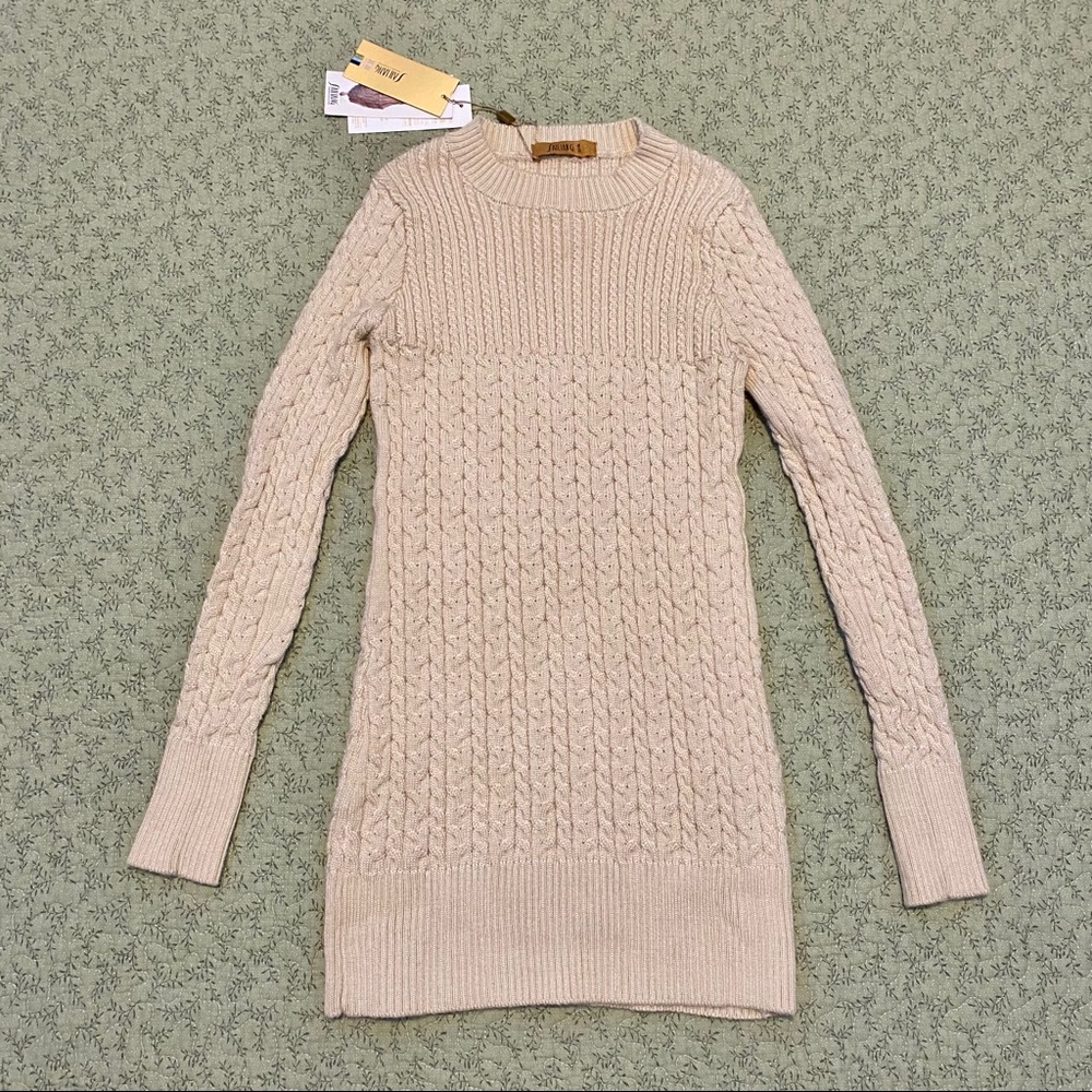 🤍 off white/cream knitted sweater dress 🤍